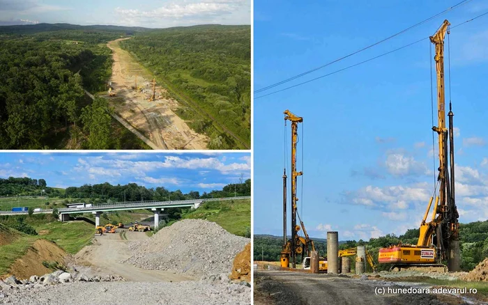 Tronsonul de autostradă din vestul Româniie, în șantier. Foto: Daniel Guță. ADEVĂRUL.