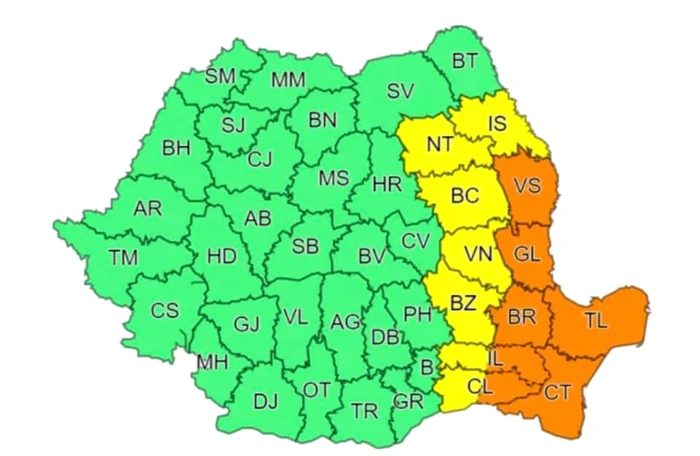 ANM anunță ploi abundente în sud estul și estul țăriiSursa foto: ANM