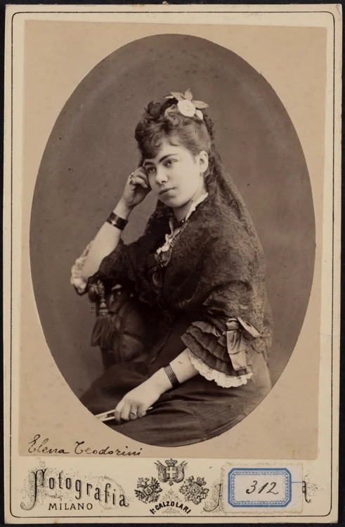 Elena Teodorini. Litografie din 1879 (© Archivio Storico Ricordi )