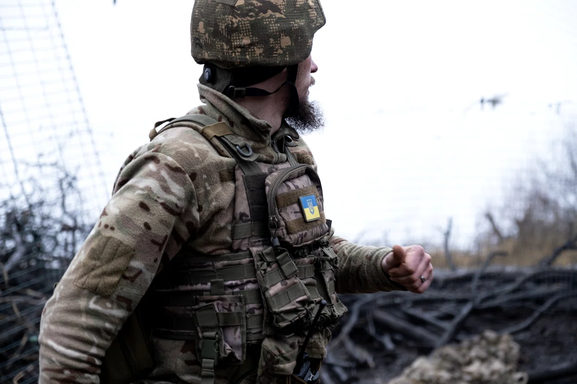 Brigada Hartia în acțiune pe frontul din Harkov FOTO EPA-EFE