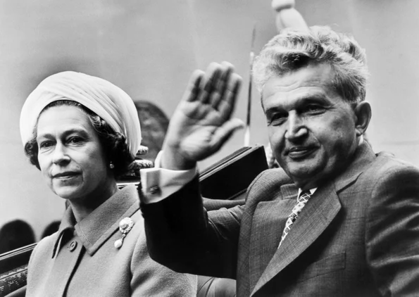 Regina Elisabeta și Nicolae Ceaușescu  foto   GettyImages jpg