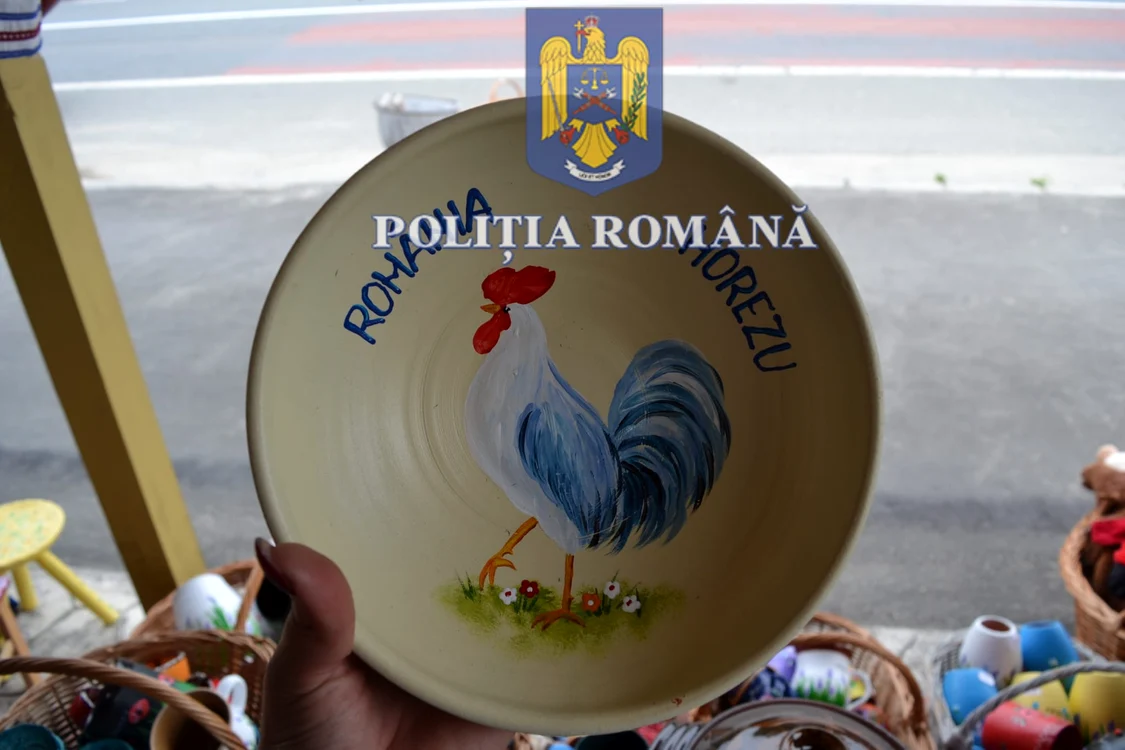 Ceramică UNESCO contrafăcută vândută ca piese originale de Horezu Foto IPJ Vâlcea jpeg