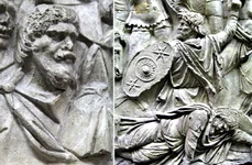 Daci infatisati pe columna lui Traian foto wikimedia commons jpg