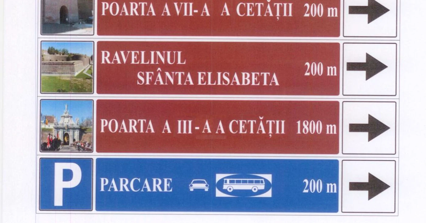 Modelul panoului de informare ce va fi amplasat în Alba IUlia