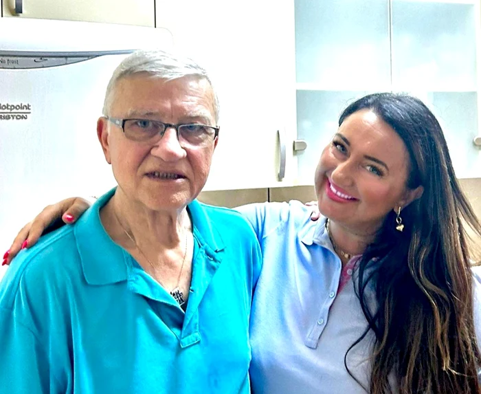 Andreea, alături de unchiul ei, Mircea Sandu foto: Arhivă  personală