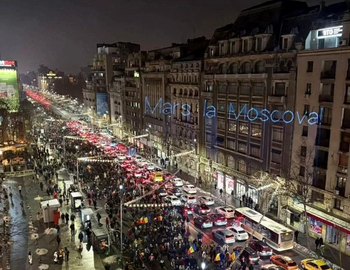 VIDEO Amenda primită de motociclistul care a proiectat mesajul „Marş la Moscova” în timpul protestului AUR