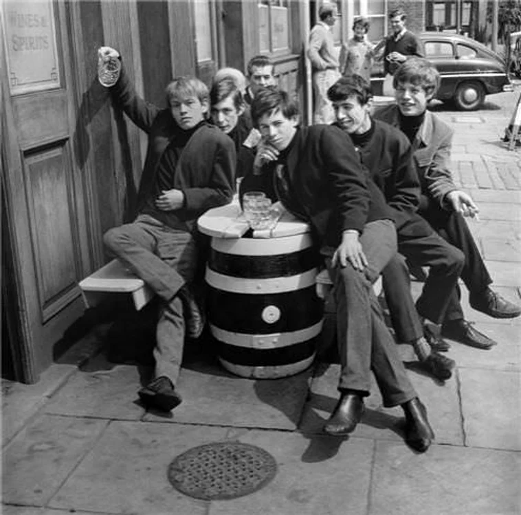 The Rolling Stones în 1963 când erau copii