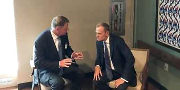Klaus Iohannis si Donald Tusk FOTO Presidency.ro