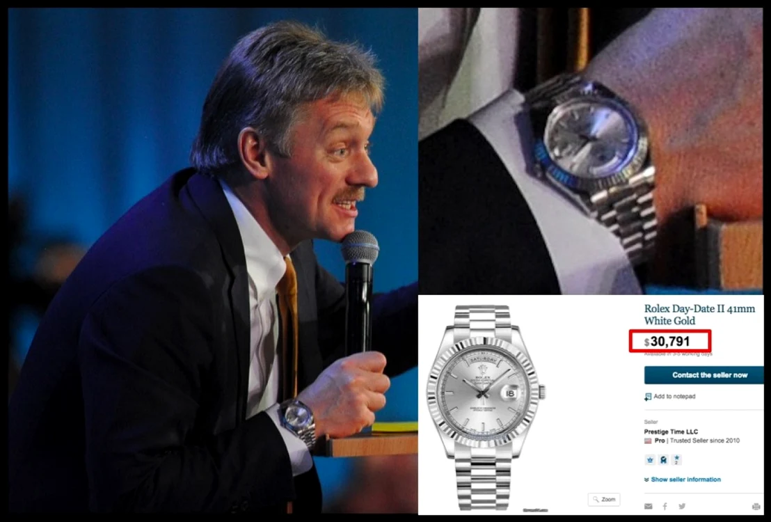 rolex day-date white gold peskov FOTO navalny.com