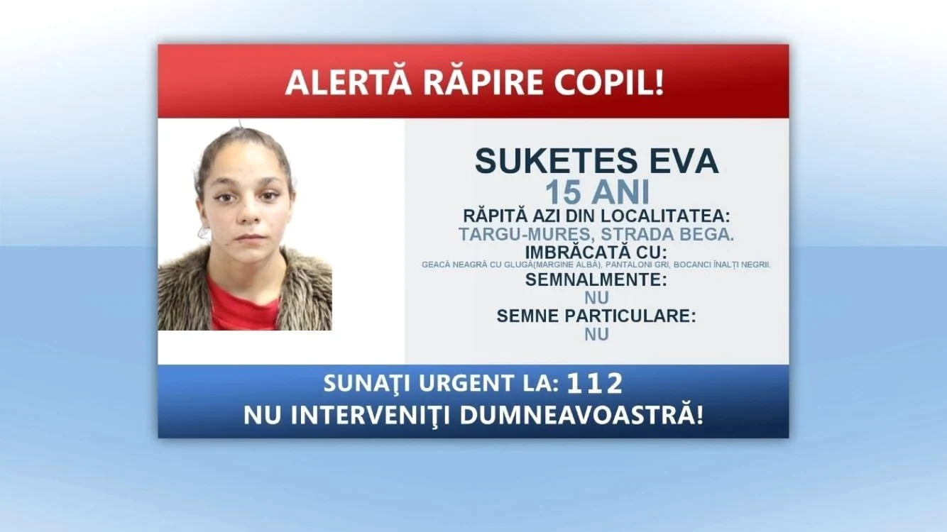 "Alerta rapire copil"