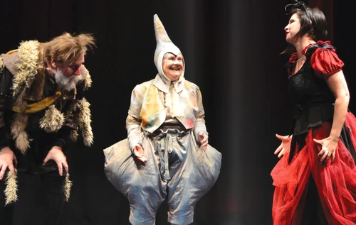 Alexandrina Halic, în spectacolul „A douăsprezecea noapte” (2016) / foto: Teatrul Ion Creangă