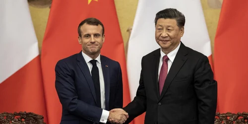 Xi Jinping şi Emmanuel Macron FOTO EPA-EFE