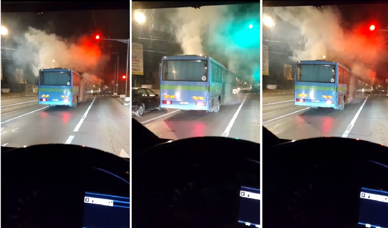 Autobuz aproape să ia foc în mers. FOTO observatorulph.ro