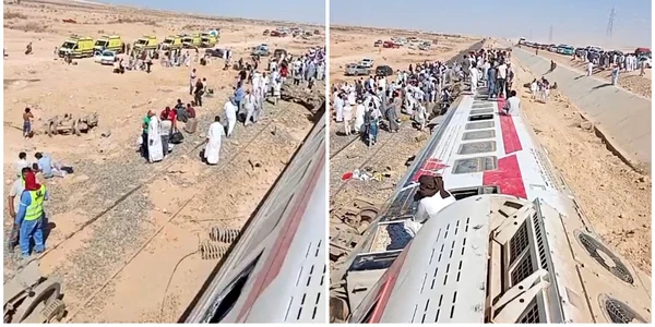 tren deraiat in egipt 30 august foto X 