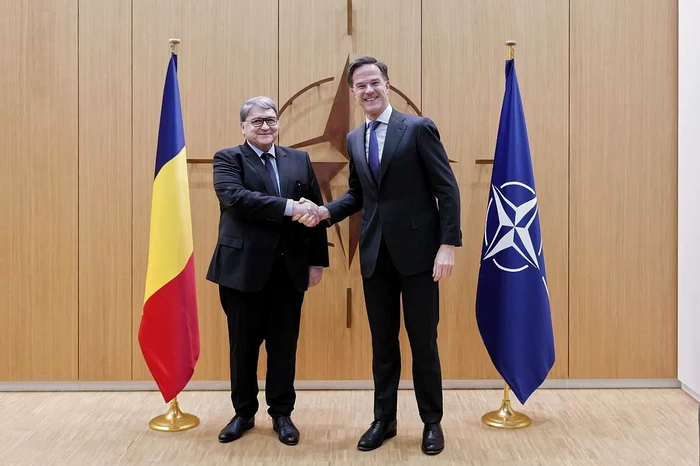 Emil Hurezeanu şi Mark Rutte, 28 ianuarie 2025. Foto: MAE