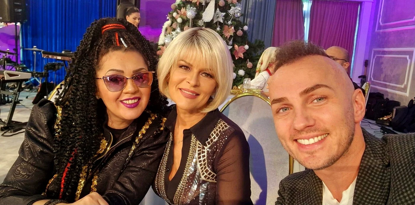 Mihai Trăistariu, alături se Sanda Ladoși și Minodora la Antena Stars foto: Facebook 