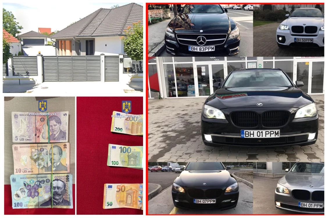 Casa samsarului de maşini dar şi bolizii au fost puse sub sechestru de poliţişti Foto: Facebook