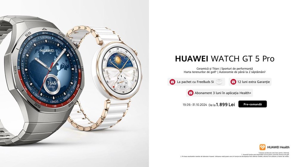 Huawei a lansat mult-așteptata serie WATCH GT 5 la Barcelona. La ce prețuri sunt disponibile produsele inovatoare în România