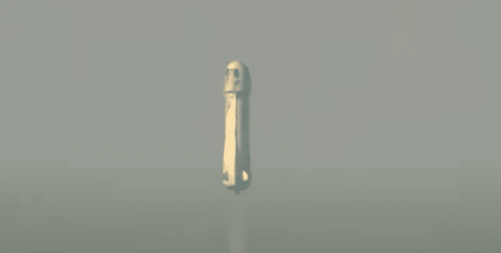 O capsulă cargo a Blue Origin, desprinsă de urgenţă de lansatorul New Shepard VIDEO