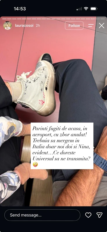 Laura Cosoi peripeție în aeroport