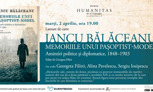 Lansare de carte: «Memoriile unui pașoptist model  Amintiri politice și diplomatice, 1848–1903» jpeg