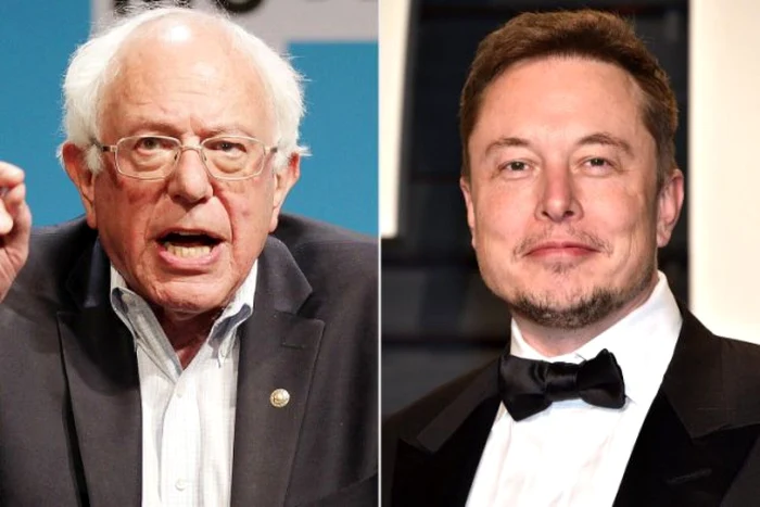 Bernie Sanders şi Elon Musk (Foto Getty Images)