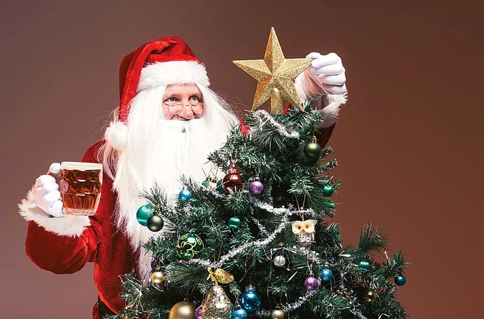 Moşul mai bea din când în când şi o bere