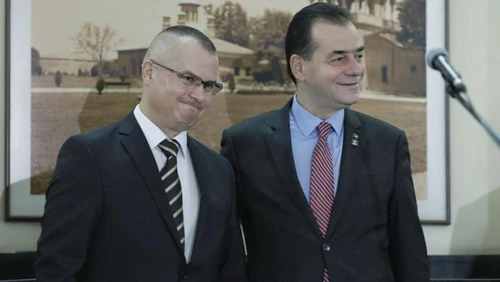 Prefectul de Ilfov, Daniel Tudorel Zamfir când a fost instalat de premierul Ludovic OrbanFoto: chiajna.info