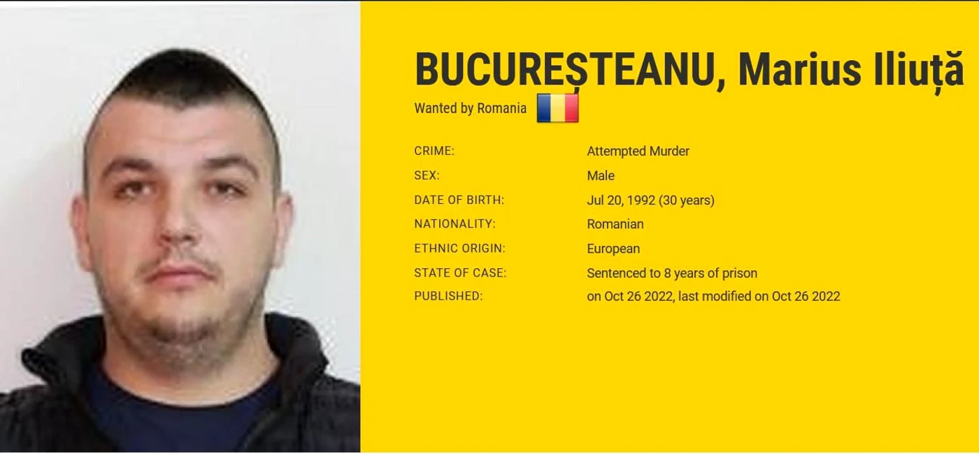 Marius Bucureșteanu a fugit din țară de mai mulți ani FOTO Europol