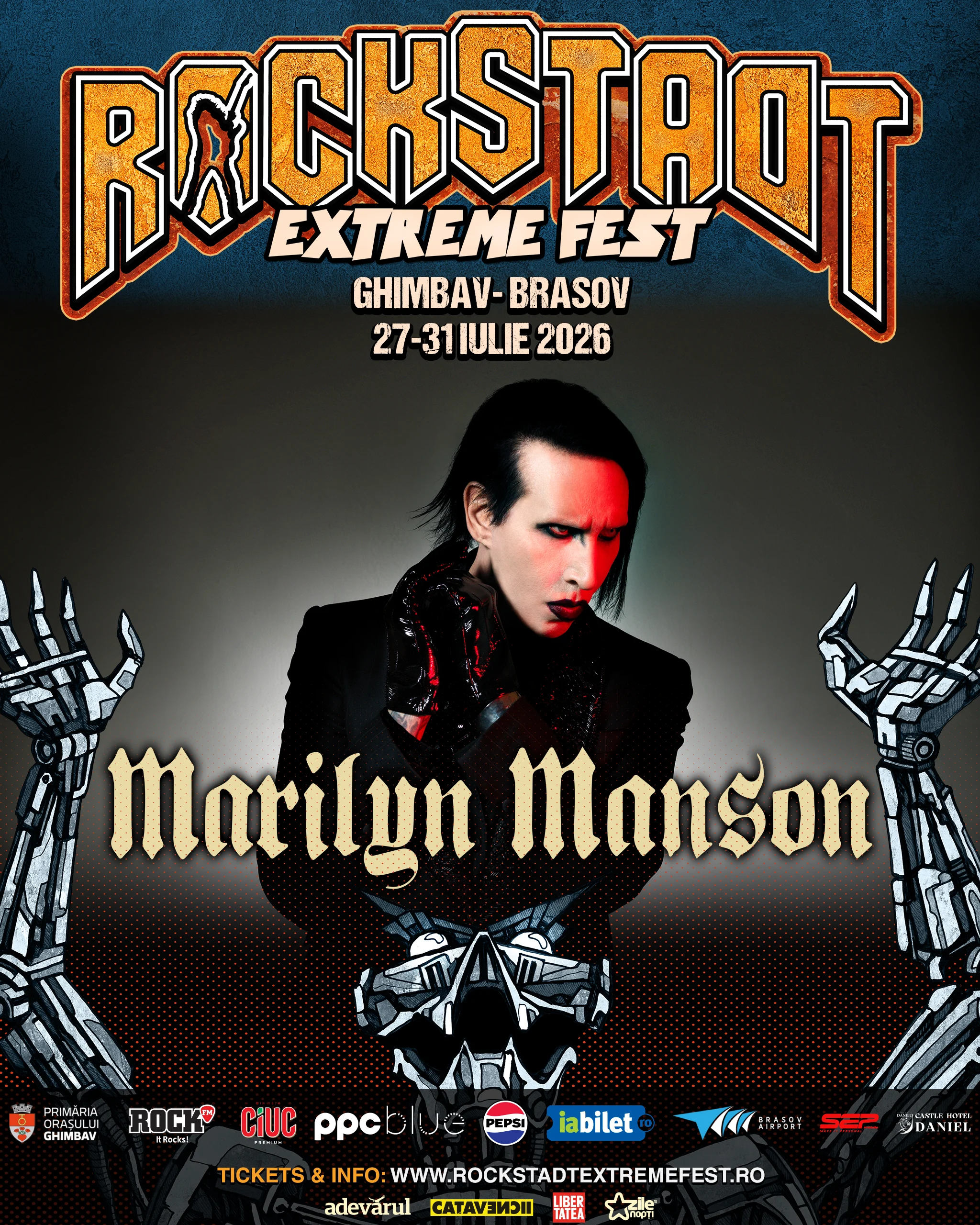 Marilyn Manson, pentru prima dată la Rockstadt Extreme Fest