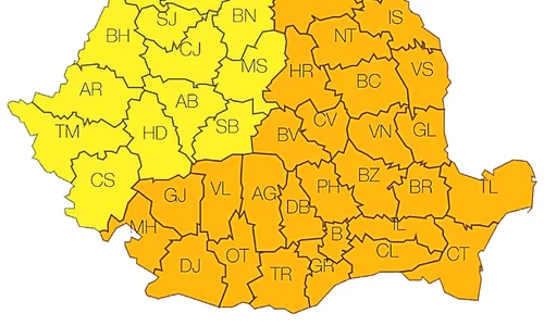 Capitala şi 27 de judeţe din Moldova, estul Transilvaniei, Oltenia, Muntenia şi Dobrogea se vor afla sub Cod portocaliu de ger, în timp ce 13 judeţe vor fi sub Cod galben jpeg