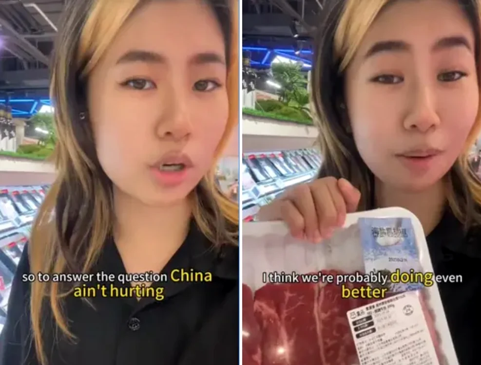 Emily arată cum s-a adaptat China la tarifele americane Foto: Captură video TikTok