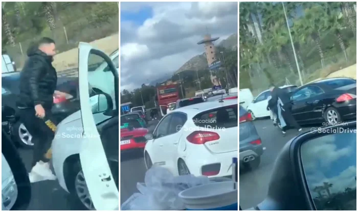 Blocaj pe autostradă după ce a căzut un rucsac cu bani FOTO Captură video 