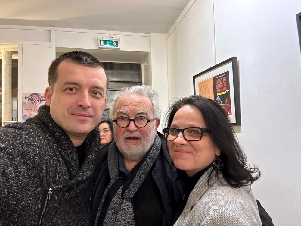 Andrei Novac, George Banu și jurnalista Iulia Badea Guéritée