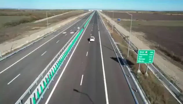 Noi imagini de pe șantierul Autostrăzii Focșani – Bacău. Un lot de 35 de km ar putea fi inaugurat până la finalul anului