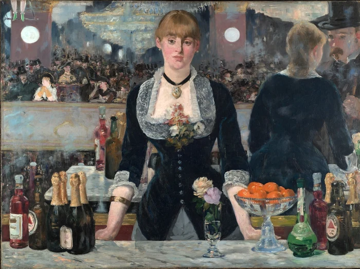 Un bar la Folies-Bergère, pictură de Edouard Manet