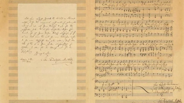 Partitură semnată de Felix Mendelssohn, descoperită în SUA jpeg
