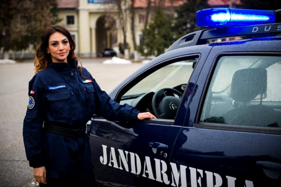  Irina Drăgan, câştigătoarea clasamentului top 10 ţări după cum arată femeile în uniformă, este purtătorul de cuvânt al Jandarmeriei Române 