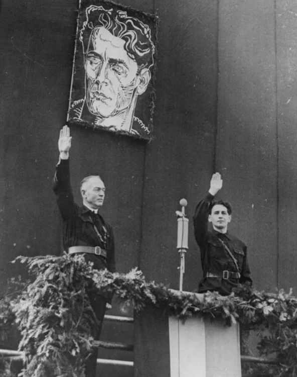 Ion Antonescu și liderul legionar Horia Sima. FOTO: Wikipedia