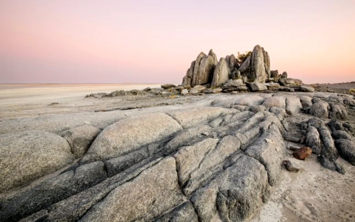 Zona Makgadikgadi în prezent. În urmă cu 200.000 de ani era o oază fertilă FOTO Shutterstock