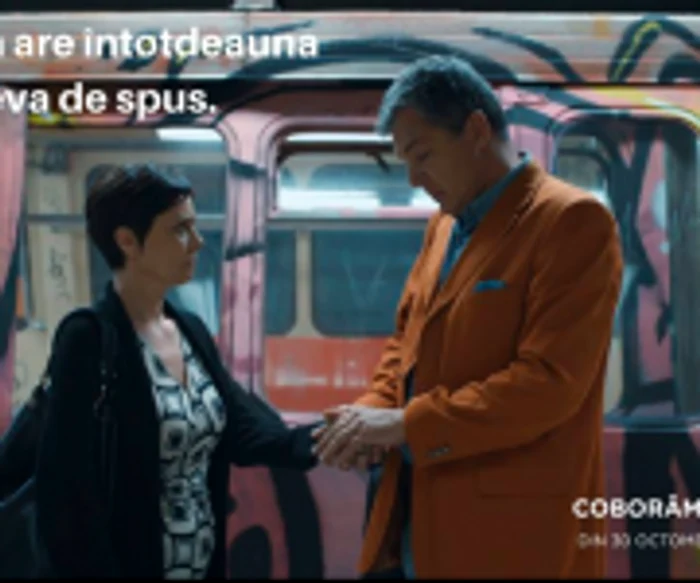 Teodora Mareş şi Adrian Păduraru în filmul „Coborâm la prima“ Sursa Facebook film