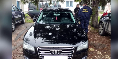 audi a8 furat din norvegia foto politia de frontiera