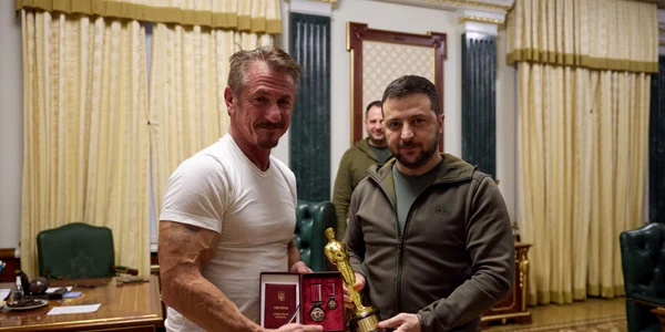 Sean Penn si Volodimir Zelenski FOTO Profimedia jpg