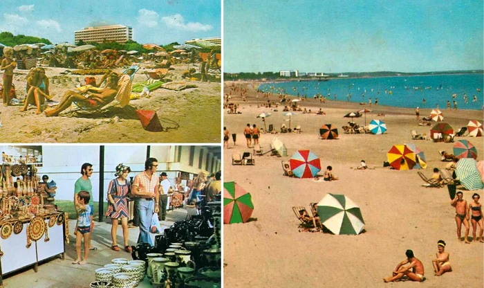 Litoralul Mării Negre în anii '80. Sursa: ilustrate, delcampe.net