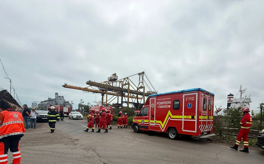 Multe întrebări legate de incidentul din Portul Constanța rămân fără răspuns. FOTO IGSU