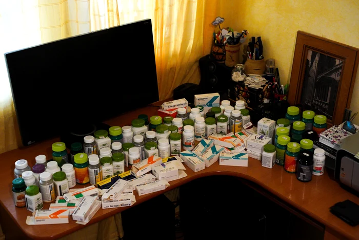 Antibiotice si suplimente pe care le-am luat în patru luni FOTO: Arhivă Personală