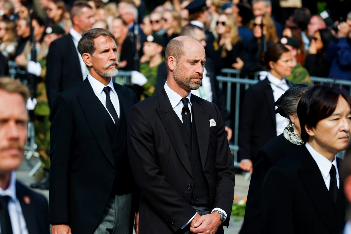 Prințul Pavlos al Greciei, Prințul William al Marii Britanii și Prințul Fumihito de Akishino al Japoniei la funeraliile Regelui Harald profimedia 1132754727 jpg