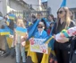 Femei şi copii ucraineni au protestat în faţa Consulatului general al Federaţiei Ruse FOTO Mariana Iancu