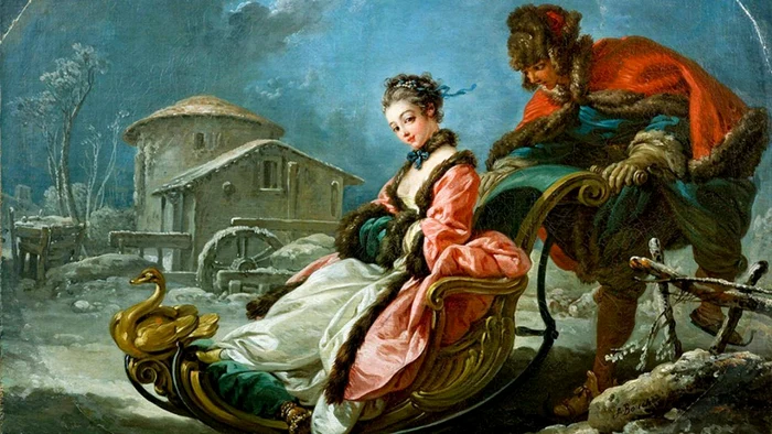 pictura de iarna francois boucher