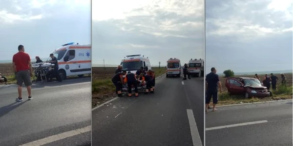 Imagini de la accidentul de pe DN25 FOTO GSDG/Facebook